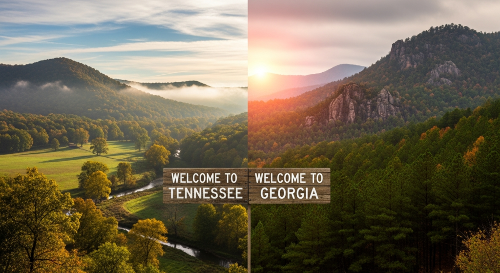 Tennessee and Georgia