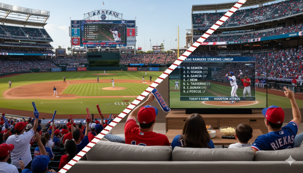 Texas Rangers lineup today