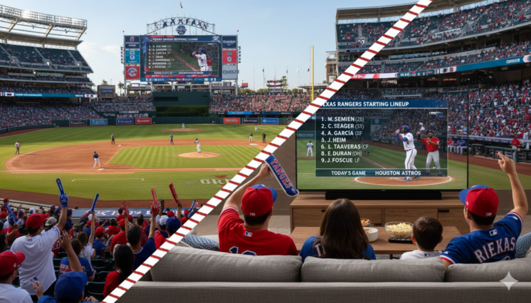 Texas Rangers lineup today