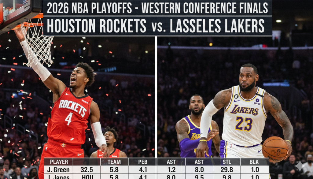 houston rockets vs lakers match player stats
